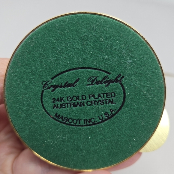 Vintage 70's Nos Australia Crystal Delight 24 Gold Plated Hummingbirds Flowers - Picture 6 of 10